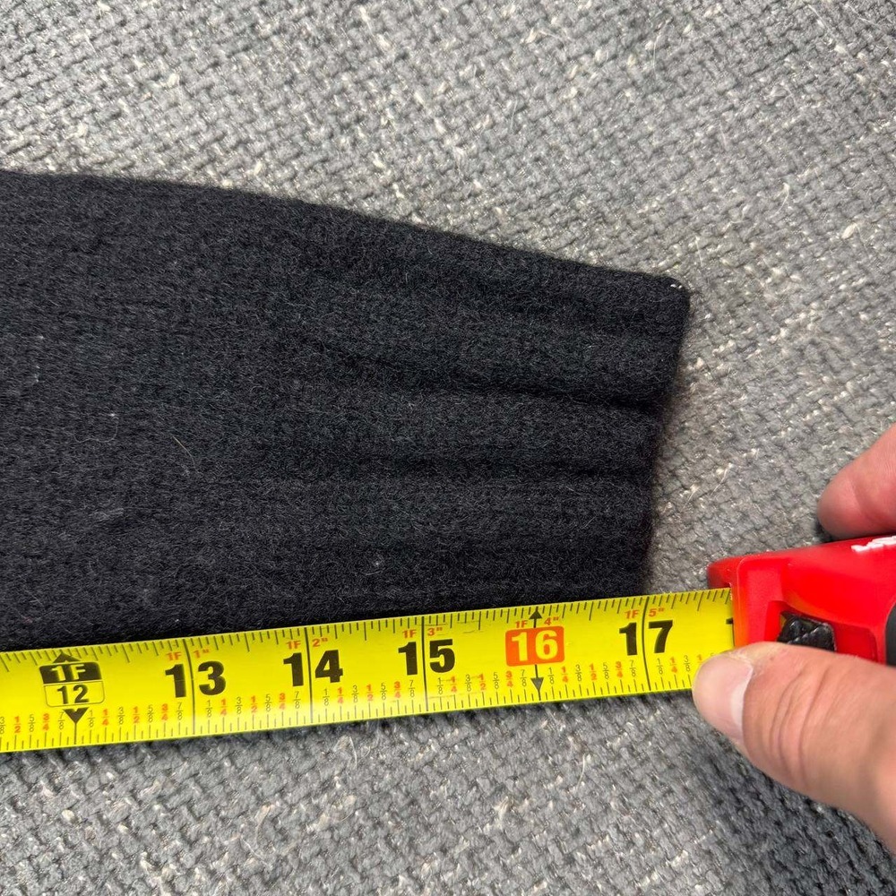 VS Sport Snowflake Wool Sweater Unisex Medium Black 90s Vintage Quarter Zip - Picture 8 of 12